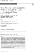 Cover page: Hypertrophic Cardiomyopathy: Updates Through the Lens of Sports Cardiology
