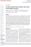 Cover page: The global mismatch between equitable carbon dioxide removal liability and capacity.