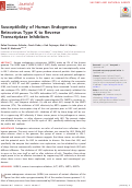 Cover page: Susceptibility of Human Endogenous Retrovirus Type K to Reverse Transcriptase Inhibitors