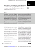 Cover page: Chemotherapy Induces Breast Cancer Stemness in Association with Dysregulated Monocytosis