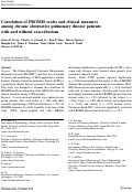 Cover page: Correlation of PROMIS scales and clinical measures among chronic obstructive pulmonary disease patients with and without exacerbations