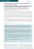 Cover page: Multicenter Safety and Practice for Off-Label Diagnostic Use of Ferumoxytol in MRI