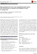 Cover page: Risk prediction for local versus regional/metastatic tumors after initial ductal carcinoma in situ diagnosis treated by lumpectomy.