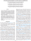 Cover page: A Formal Operational Model of ACT-R: Structure and Behaviour