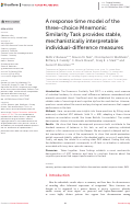 Cover page: A response time model of the three-choice Mnemonic Similarity Task provides stable, mechanistically interpretable individual-difference measures