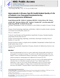 Cover page: Improvements in Disease‐Specific Health‐Related Quality of Life of Pediatric Liver Transplant Recipients During Immunosuppression Withdrawal