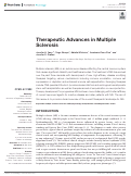 Cover page: Therapeutic Advances in Multiple Sclerosis