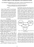 Cover page: As Useful as a Bicycle to a Fish: Exploration versus Constraint in Creativity