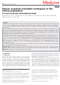 Cover page: Sensor acquired reachable workspace in the elderly population: A cross-sectional observational study