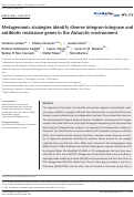 Cover page: Metagenomic strategies identify diverse integron‐integrase and antibiotic resistance genes in the Antarctic environment