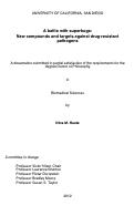 Cover page: A battle with superbugs : New compounds and targets against drug-resistant pathogens