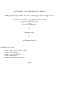 Cover page: Biologically-interpretable machine learning for microbial genomics