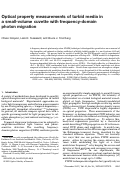 Cover page: Optical property measurements of turbid media in a small-volume cuvette with frequency-domain photon migration.