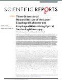 Cover page: Three-Dimensional Myoarchitecture of the Lower Esophageal Sphincter and Esophageal Hiatus Using Optical Sectioning Microscopy