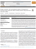 Cover page: Energy, economic, and environmental analysis of integration of thermal energy storage into district heating systems using waste heat from data centres