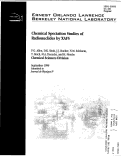 Cover page: Chemical Speciation Studies of Radionuclides by XAFS