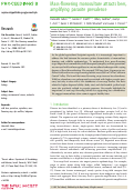 Cover page: Mass-flowering monoculture attracts bees, amplifying parasite prevalence.