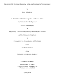 Cover page: Interpretable Machine Learning with Applications in Neuroscience