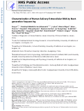 Cover page: Characterization of Human Salivary Extracellular RNA by Next-generation Sequencing.