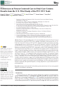 Cover page: Differences in Person-Centered Care in Fetal Care Centers: Results from the U.S. Pilot Study of the PCC-FCC Scale.