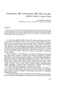 Cover page: Contributo alla conoscenza della flora lucana: piante nuove o poco note