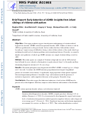 Cover page: Early Detection of ADHD: Insights From Infant Siblings of Children With Autism