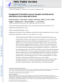 Cover page: Exaggerated translation causes synaptic and behavioural aberrations associated with autism.