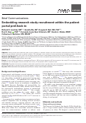 Cover page: Embedding research study recruitment within the patient portal preCheck-in