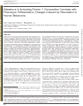 Cover page: Alterations in activating protein 1 composition correlate with phenotypic differentiation changes induced by resveratrol in human melanoma.