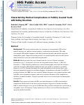 Cover page: Characterizing Medical Complications in Publicly Insured Youth With Eating Disorders.