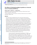 Cover page: The Effects of Tailoring Knowledge Acquisition on Colorectal Cancer Screening Self-Efficacy