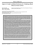 Cover page: Impact of Gender on Patient Preferences for Technology-Based Behavioral Interventions