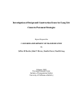 Cover page: Investigation of Design and Construction Issues for Long Life Concrete Pavement Strategies