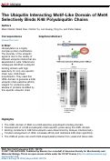 Cover page: The Ubiquitin Interacting Motif-Like Domain of Met4 Selectively Binds K48 Polyubiquitin Chains.