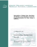 Cover page: Applicability of Related Data, Algorithms, and Models to the Simulation of Ground-Coupled Residential Hot Water Piping in California