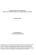 Cover page: Transportation Barriers to Employment: Southeast Asian Welfare Recipients in Los Angeles and Fresno Counties