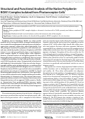 Cover page: Structural and functional analysis of the native peripherin-ROM1 complex isolated from photoreceptor cells.