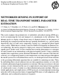 Cover page: Networked Sensing in Support of Real-Time Transport Model Parameter Estimation