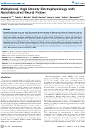 Cover page: Multiplexed, High Density Electrophysiology with Nanofabricated Neural Probes