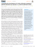 Cover page: Comparing the development of cortex-wide gene expression patterns between two species in a common reference frame