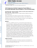 Cover page: Self-compassion, but not compassion toward others, is associated with better physical health: A cross-sectional study.