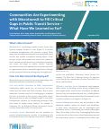 Cover page of Communities Are Experimenting with Microtransit to Fill Critical Gaps in Public Transit Service – What Have We Learned so Far?