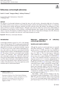 Cover page: Refractory corticotroph adenomas