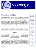 Cover page of synergy, Spring 2002