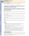 Cover page: Cost-Effectiveness of Strategies to Prevent Methicillin-Resistant Staphylococcus aureus Transmission and Infection in an Intensive Care Unit