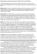 Cover page: Preoperative Leukocytosis in Colorectal Cancer Patients.