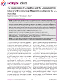 Cover page: The Spatial Scope of Competition and the Geographical Distribution of Entrepreneurship: Magazine Foundings and the U.S. Post Office