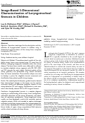 Cover page: Image-Based 3-Dimensional Characterization of Laryngotracheal Stenosis in Children.