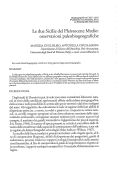 Cover page: Le due Sicilie del Pleistocene Medio: osservazioni paleobiogeografiche