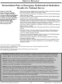 Cover page: Resuscitation Prior to Emergency Endotracheal Intubation: Results of a National Survey